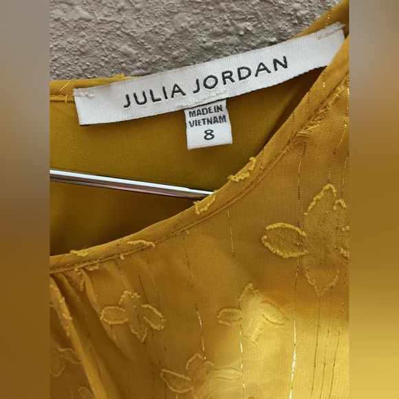 Julia Jordan Yellow Mustard Midi Dress size 8 - Picture 5 of 5